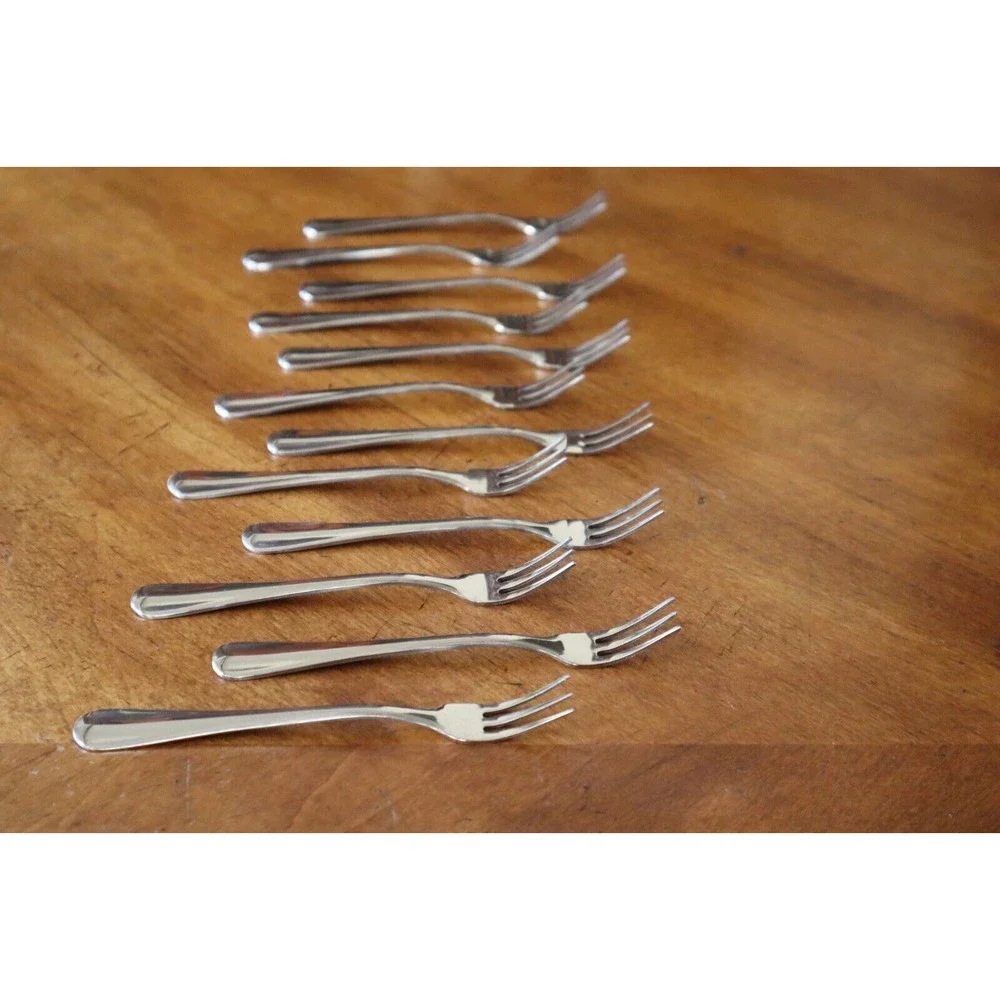 Lot of 12x Towle ASHLEY Stainless Supreme Korea Cocktail Seafood Fork Flatware